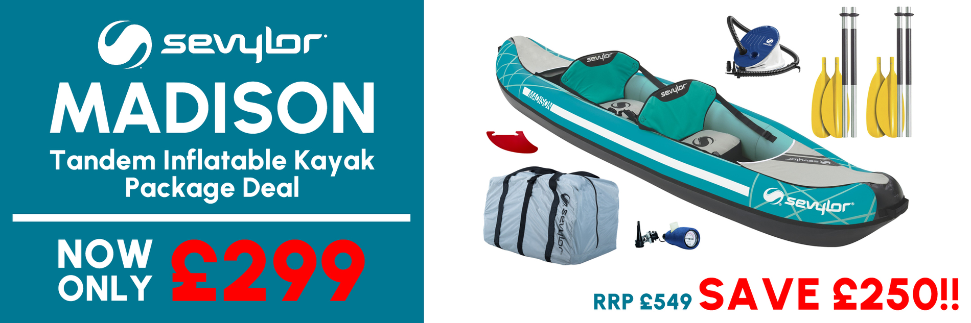Special Offer - Sevylor Madison Inflatable Kayak Kit