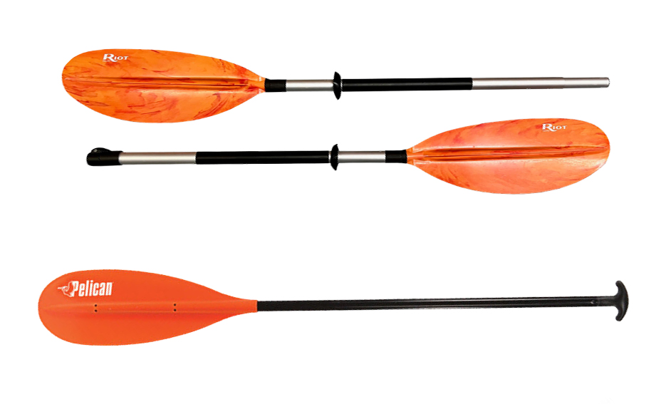 Paddles for inflatable canoes and kayaks