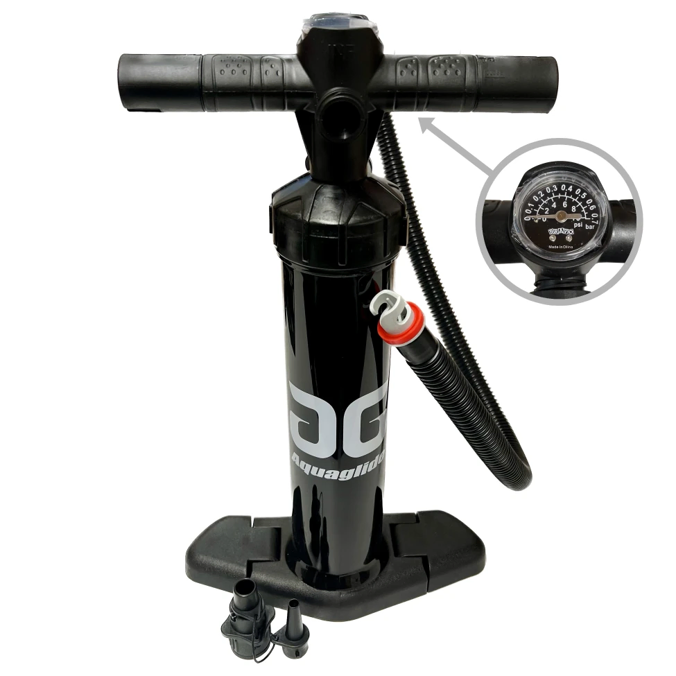 Kayak Hand Pump with 10 psi Gauge